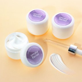 Kit como fazer creme facial con ácido hialurónico. Materiais e instrucciones