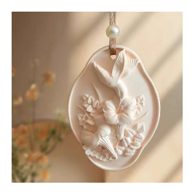 Molde cerámica perfumada pájaro con flores