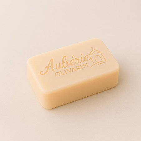 Pastilla de jabón hecha con molde rectangular personalizable