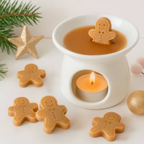 Molde wax melt con 20 cavidades de muñeco de galleta Molde wax melt con 20 cavidades de muñeco de galleta