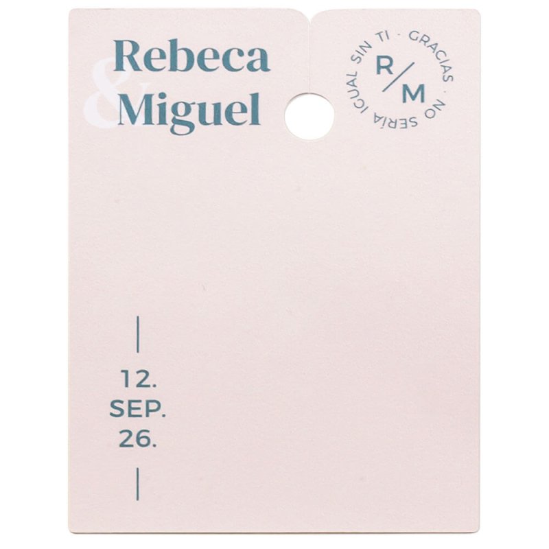 Cartón liso pequeño personalizado para packaging de detalle de boda