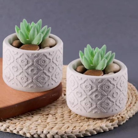 Molde macetero cemento