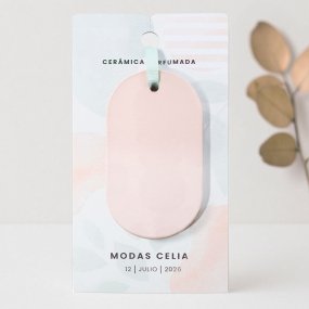 Cartão personalizado natura para cerâmica e cera perfumada