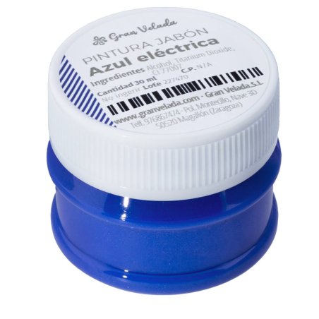 Pintura azul electrica para jabon