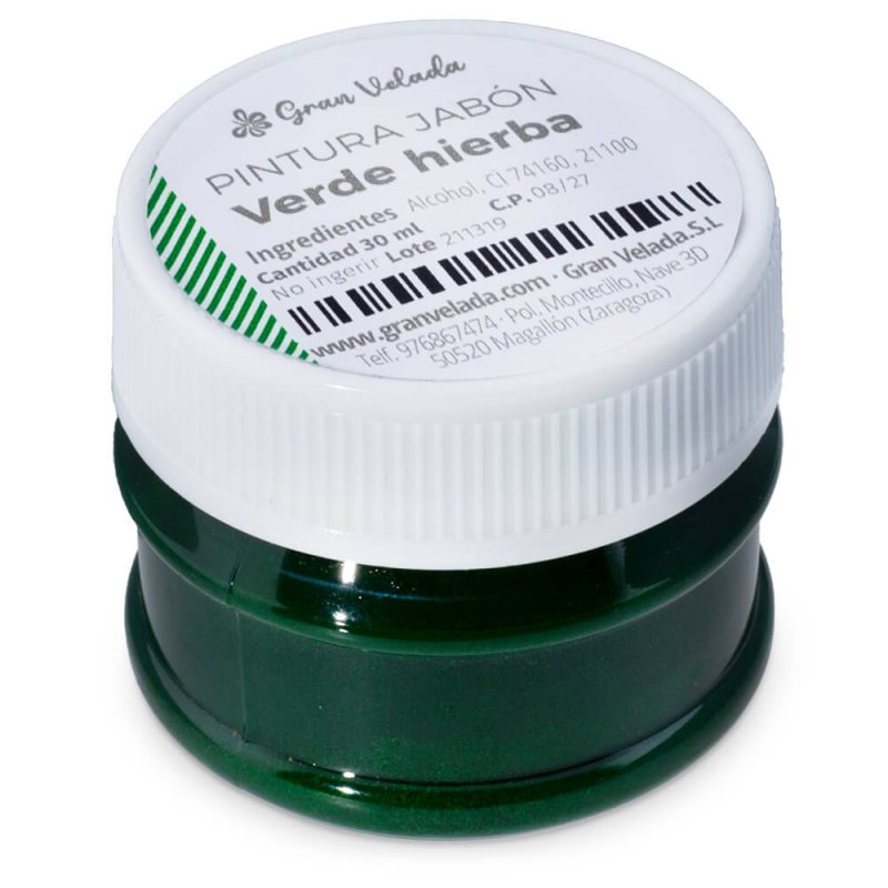 Pintura verde hierba para jabon