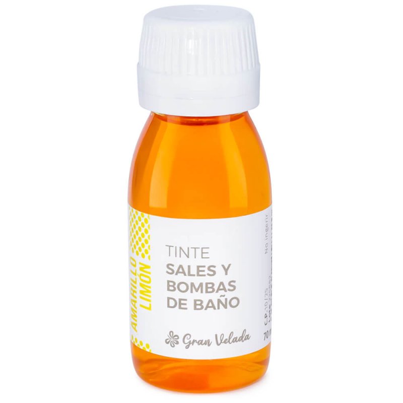 Tinte amarillo limón sales y bombas de baño