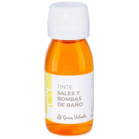 Tinte amarillo limón sales y bombas de baño