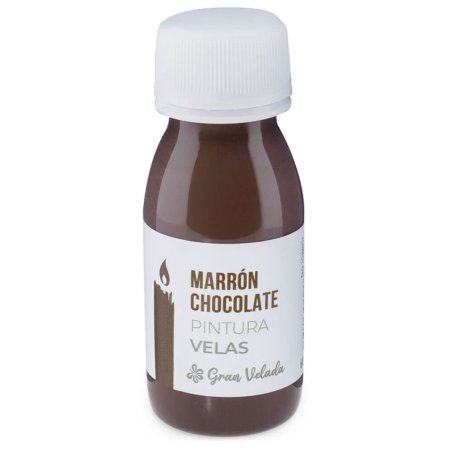 Pintura marrón chocolate para velas