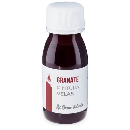 Pintura granate para velas