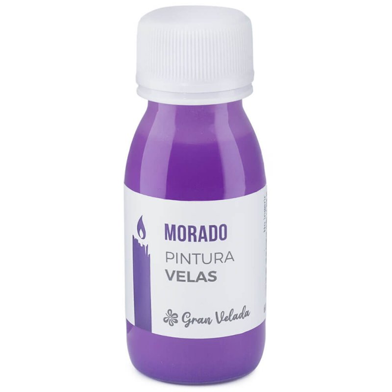 Pintura morada para velas