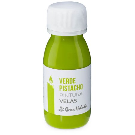 Pintura verde pistacho para velas