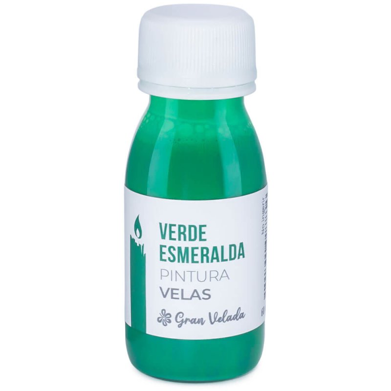 Pintura verde esmeralda para velas