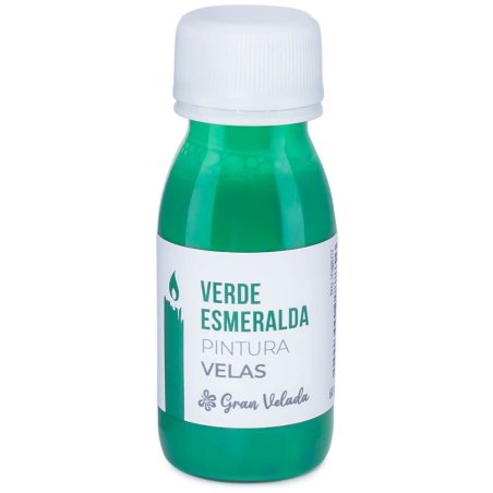 Pintura verde esmeralda para velas