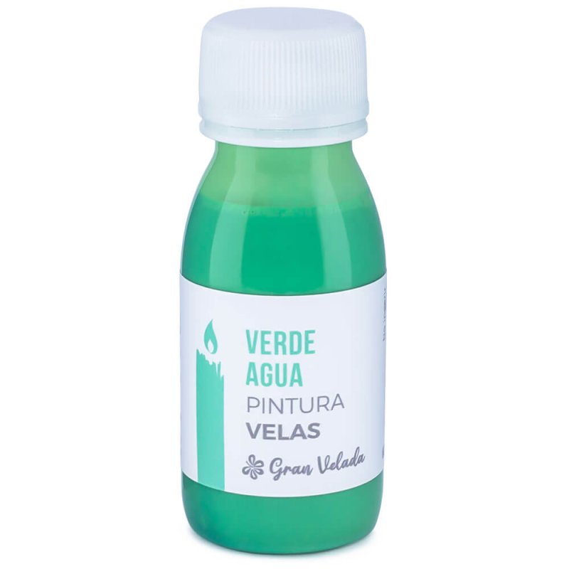 Pintura verde agua para velas