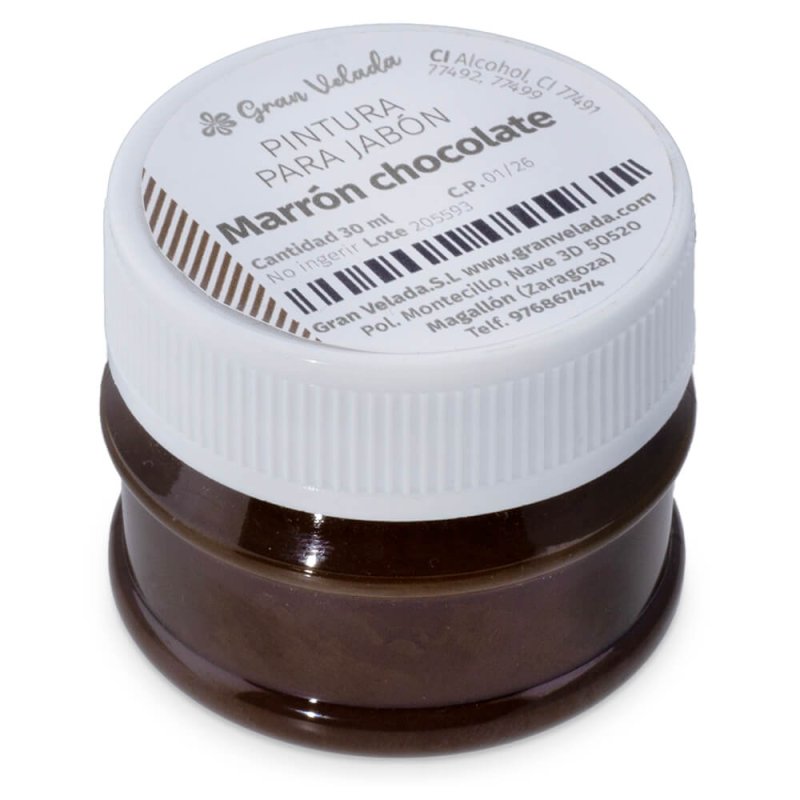 Pintura marron chocolate para jabon