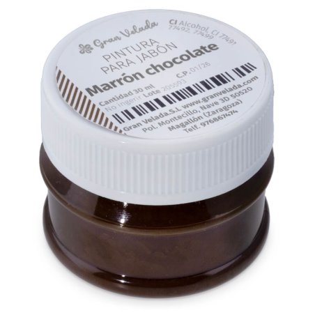 Pintura marron chocolate para jabon