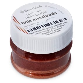 Peinture rouge métallisé pour savon