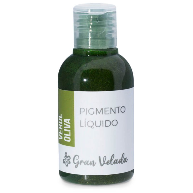 Colorante verde oliva jabon de aceite pigmento liquido