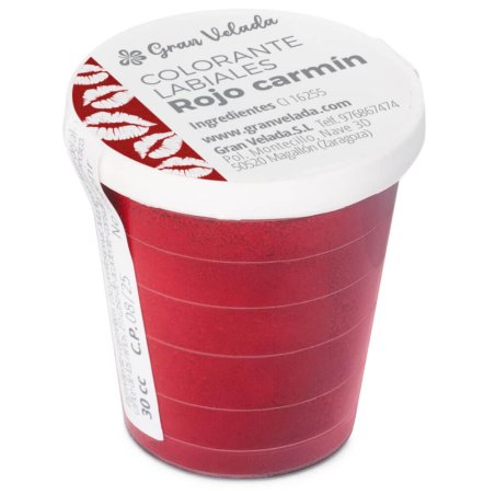 Colorante labiales rojo carmin envase