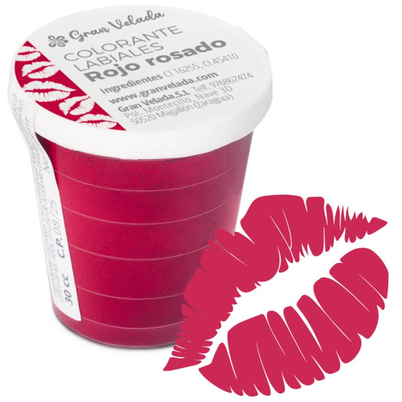 Colorante labiales rojo rosado
