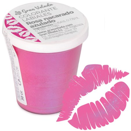 Colorante labiales rosa nacarado azulado con labios