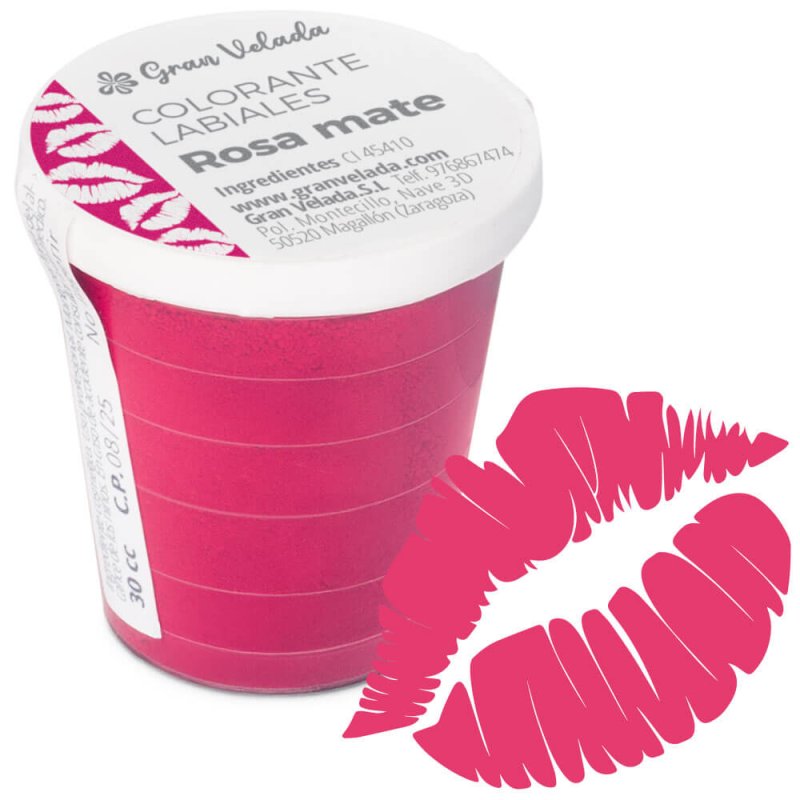 Colorante labiales rosa mate con labios