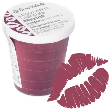 Colorante labiales merlot con labios