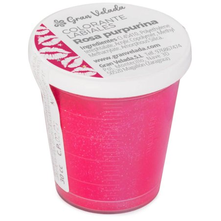 Colorante labiales rosa purpurina