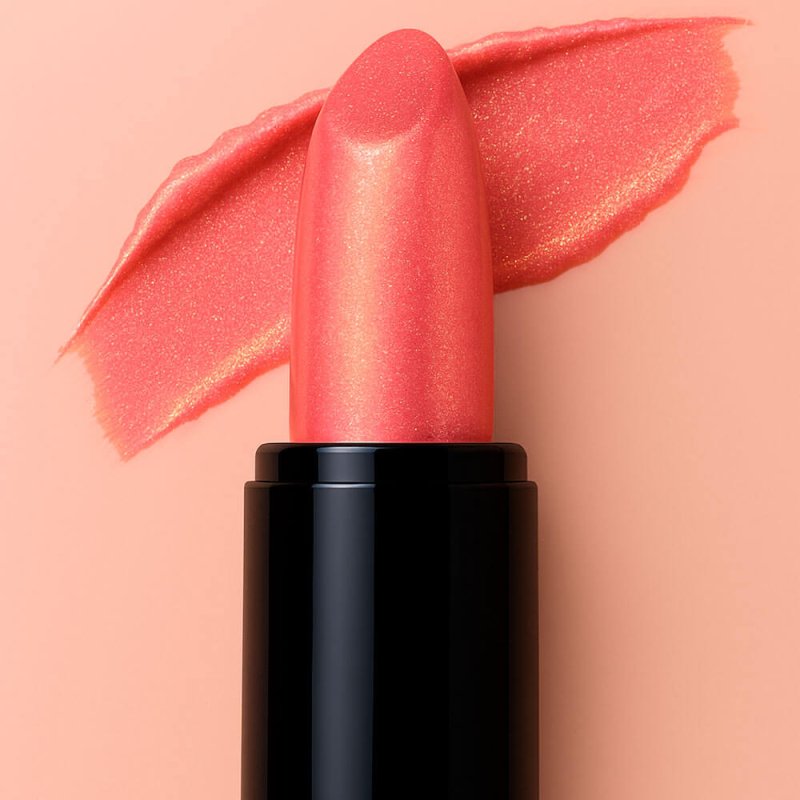 Barra de labios con colorante labiales rojo claro oro