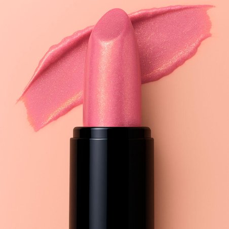 Barra de labios con colorante labiales rosa nacarado dorado