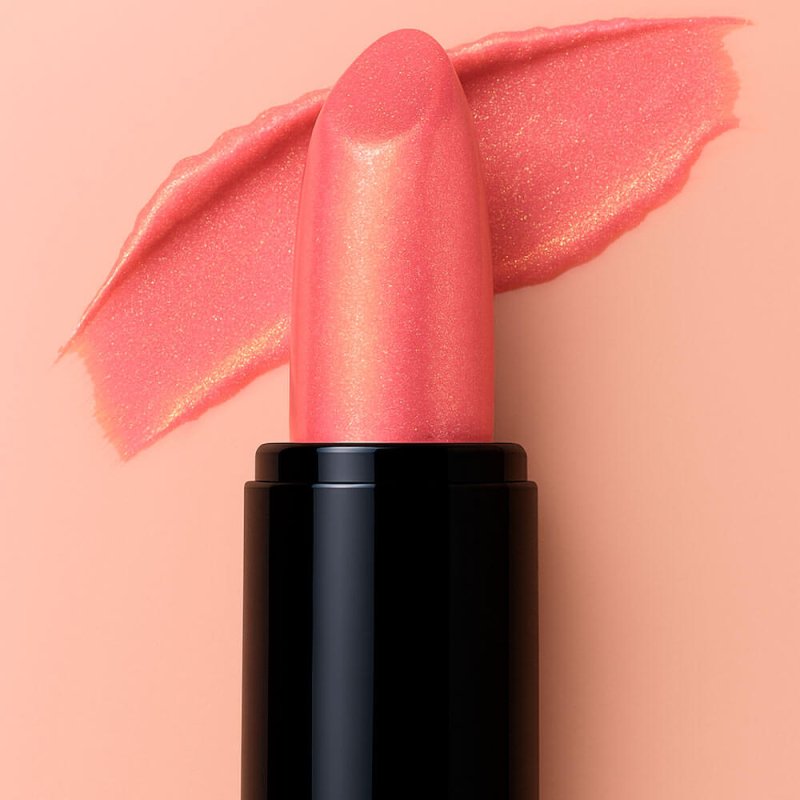 Barra de labios con colorante labiales rosa brillo oro
