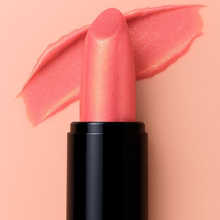 Barra de labios con colorante labiales rosa brillo oro