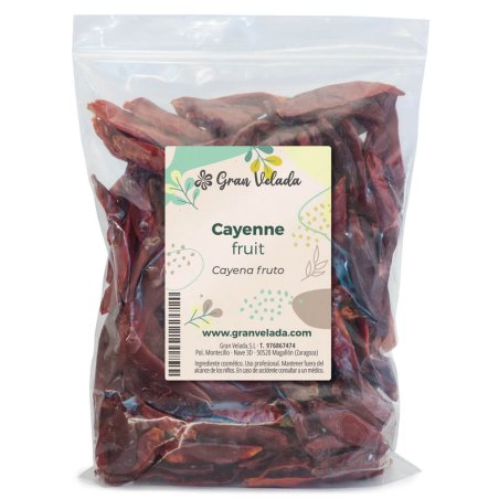 Envase de cayena en fruto