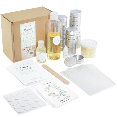 Contenido del kit como hacer perfume sólido para detalles