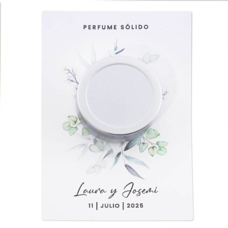 Detalle hecho con el kit para hacer perfume sólido para regalar