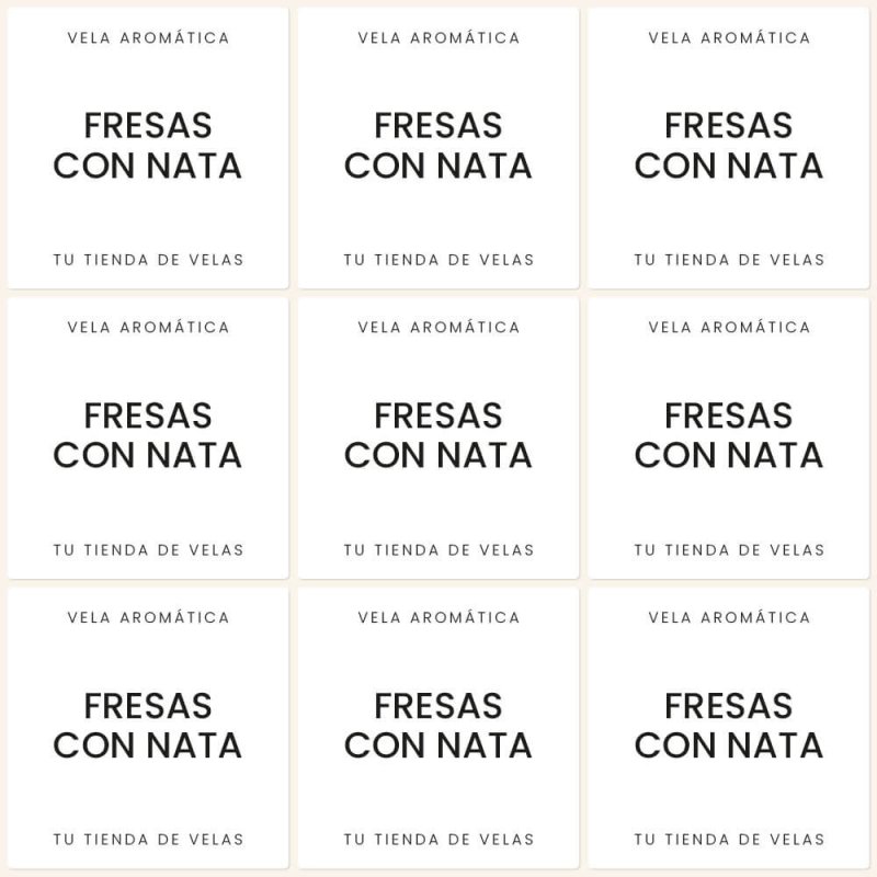 Etiquetas para velas aromáticas minimalistas personalizables