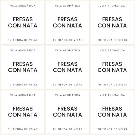 Etiquetas para velas aromáticas minimalistas personalizables