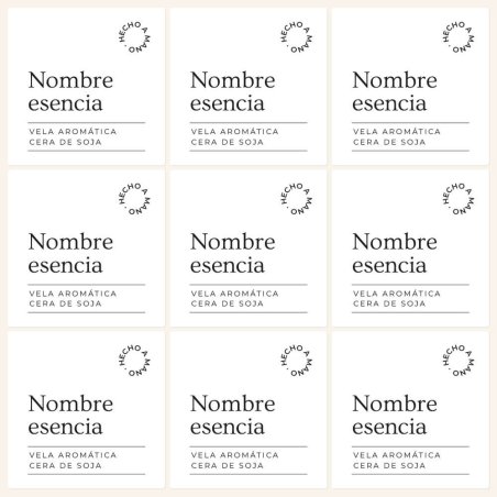 Etiquetas para velas aromáticas