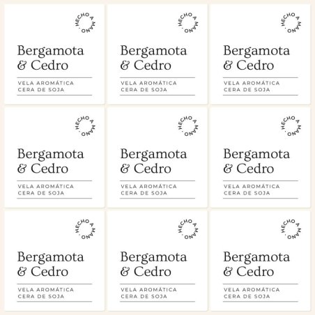 Ejemplo etiquetas para velas aromáticas personalizadas