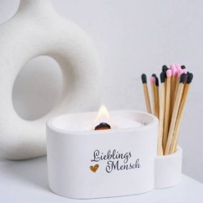 Moule ovale pour bougies avec espace allumettes