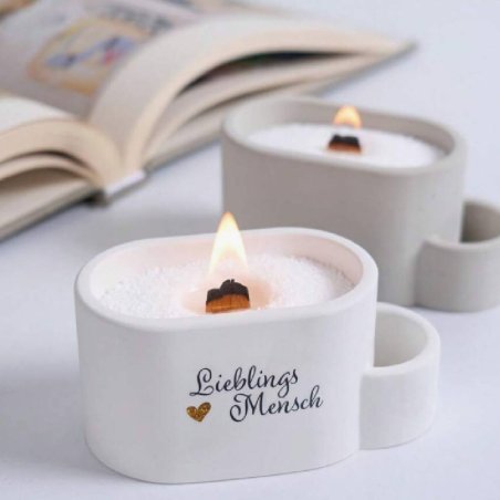 Molde para velas ovalado con portacerillas