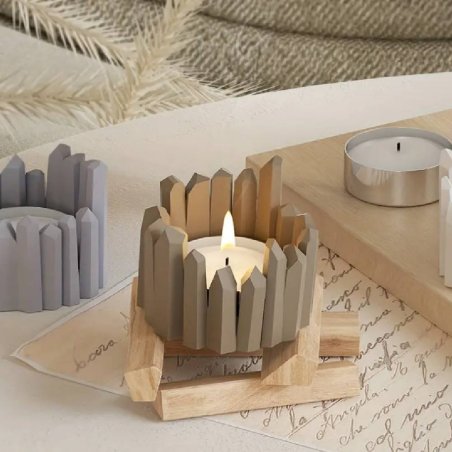 Molde portavelas estalagmitas