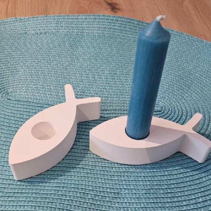 Molde de pez para portavelas