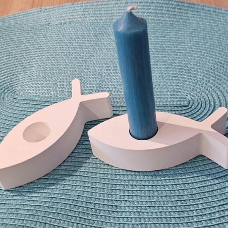 Molde portavelas pez