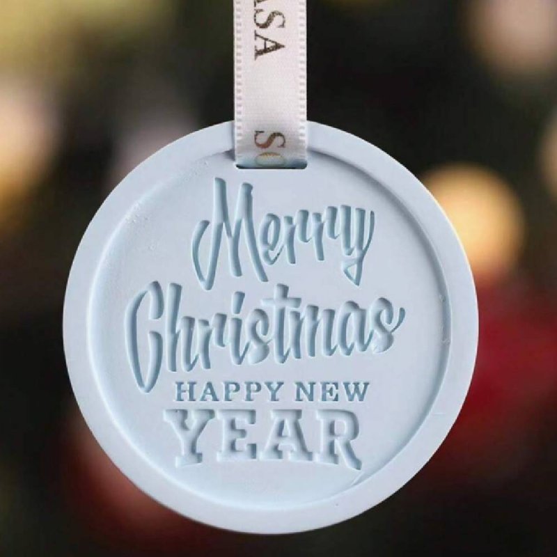 Molde medallón navidad