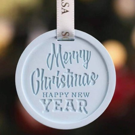 Molde medallón navidad