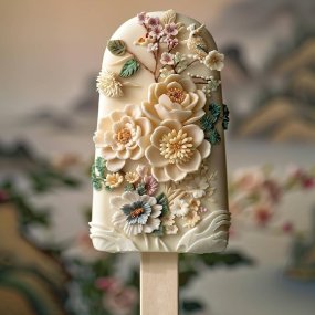 molde helado floreado