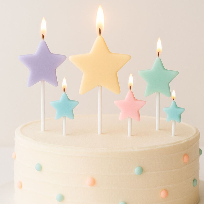 Velas pick en forma de estrella