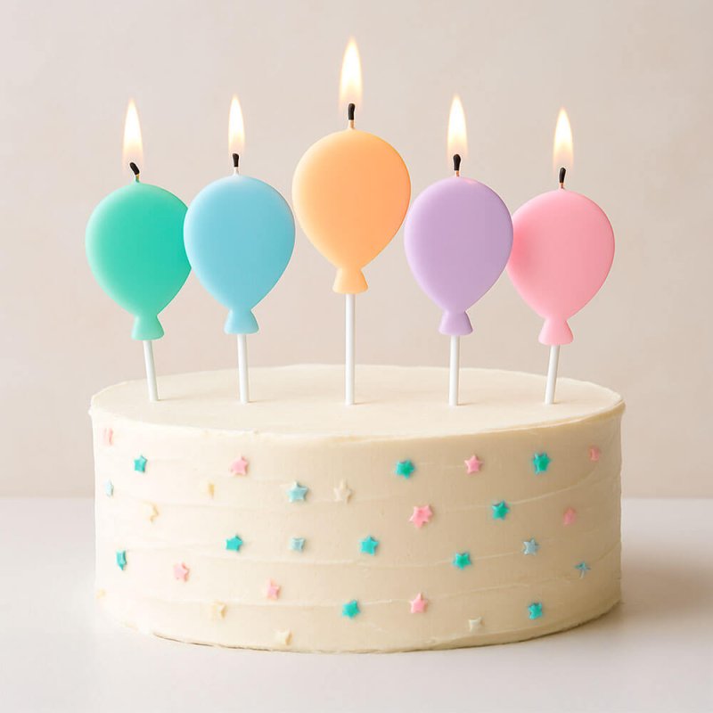 Molde velitas de cumpleaños