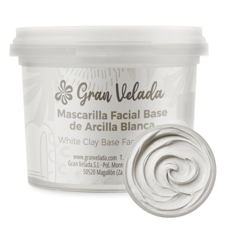 mascarilla facial base de arcilla blanca